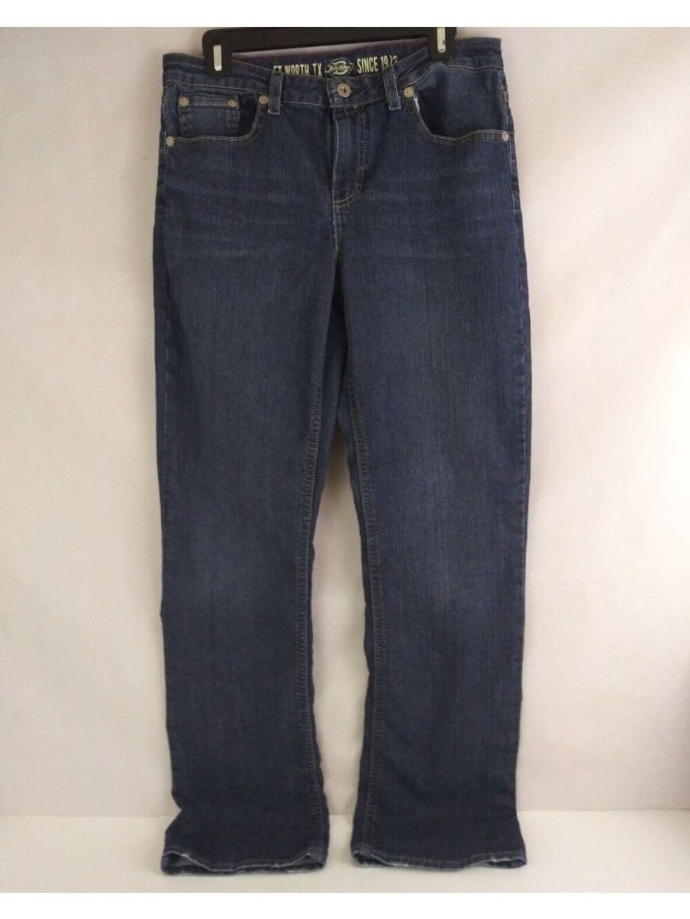 Dickie's Women's Relaxed Fit Whiskered Distressed Bootcut Jeans Size 10TL